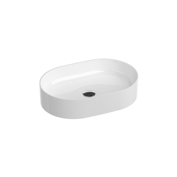 Umywalka nablatowa Ravak Ceramic Slim O, 55x37cm, biała