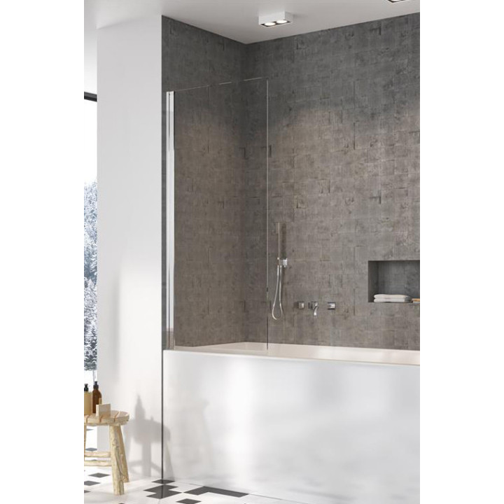 Parawan nawannowy Radaway Essenza New Black PND II 140, prawy, szkło przejrzyste, 140x150cm, czarny profil