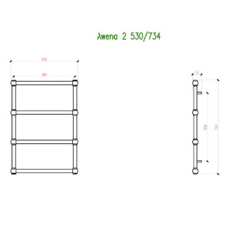 Grzejnik Imers Minimal 1 53x90 cm - biały