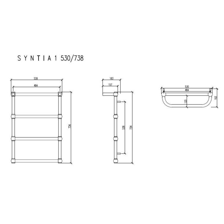 Grzejnik Imers Awena 1 53x50,8 cm - biały