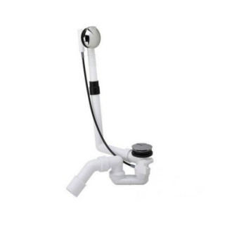 Syfon Viega Multiplex Trio dla wanien Riho, napuszczanie przez przelew, 70cm, chrom