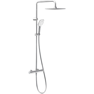 Zestaw prysznicowy Oltens Atran (S) z baterią termostatyczną, kwadratowa deszczownica, chrom