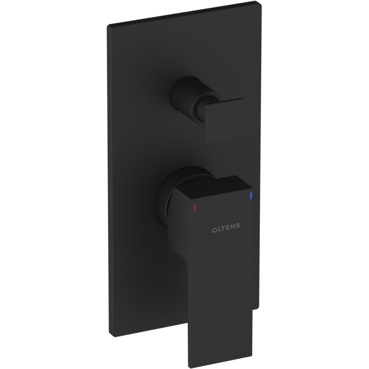 Podtynkowa bateria umywalkowa Oltens Gota, kompletna, czarny mat