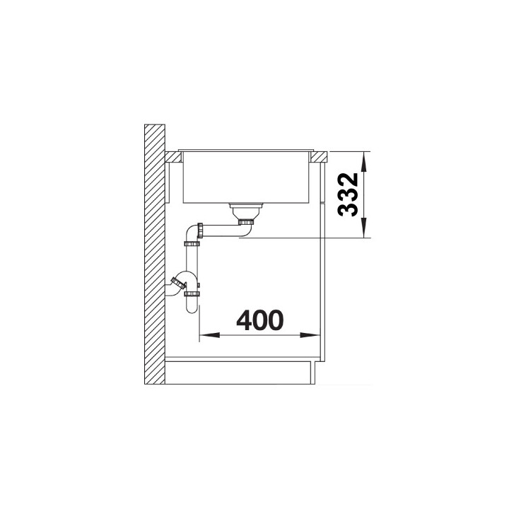 Zlewozmywak Blanco Zia 45 S Compact Silgranit Puradur, jednokomorowy, odwracalny, 68x50cm, antracyt