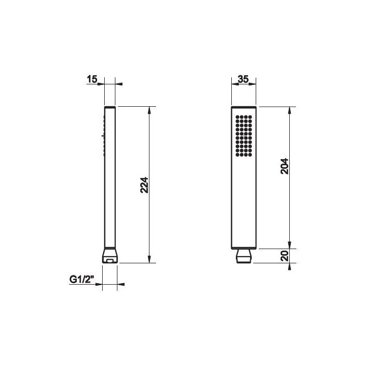 Słuchawka Gessi Rettangolo Black XL