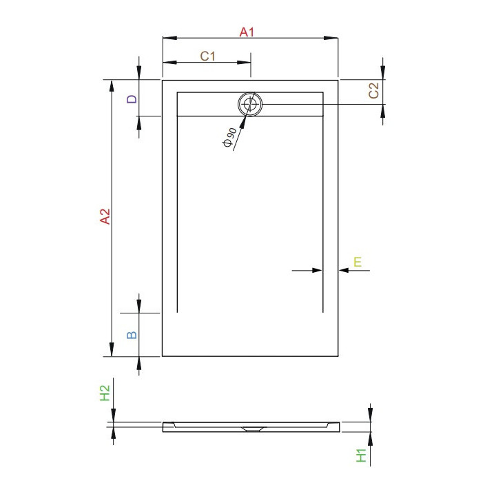 Brodzik Dolphi Radaway Argos D 120x90 cm- sanitbuy.pl
