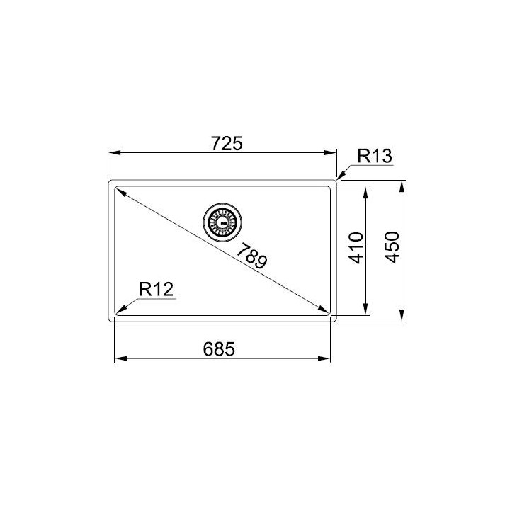 Zlewozmywak stalowy Franke BOX 210/160-68 - stal szlachetna jedwab