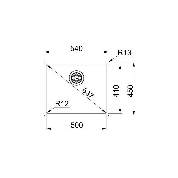 Zlewozmywak stalowy Franke BOX 210/110-50 - stal szlachetna jedwab