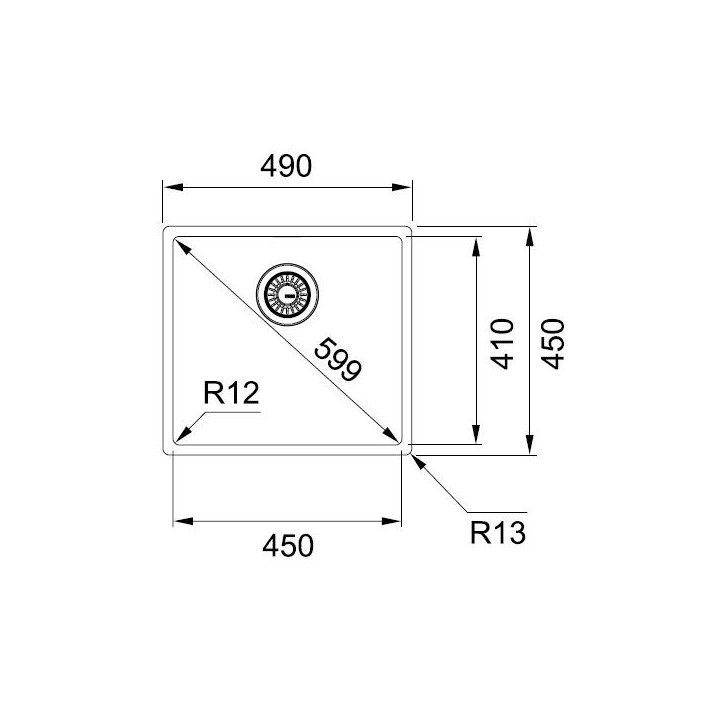 Zlewozmywak stalowy Franke BOX 210/110-45 - stal szlachetna jedwab