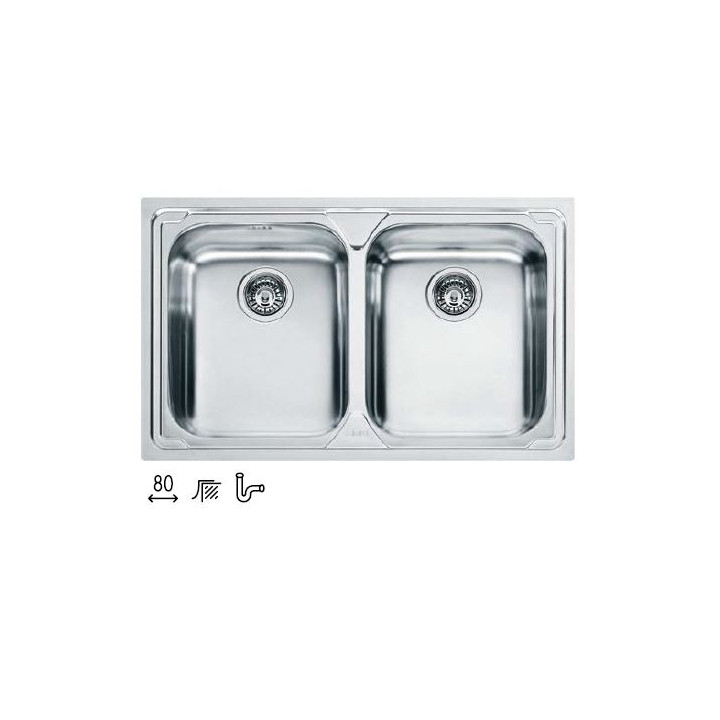 Zlewozmywak stalowy Franke LOGICA 620-79 - stal szlachetna len