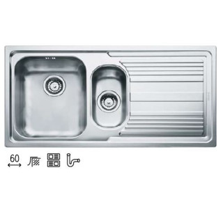 Zlewozmywak stalowy Franke LOGICA 651 lewa - stal szlachetna jedwab