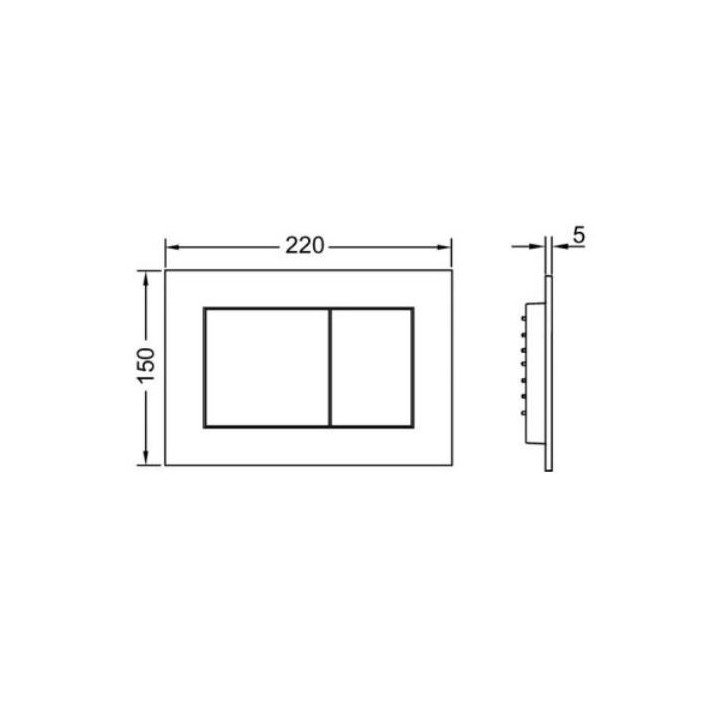 Przycisk spłukujący TECEnow do WC - czarny mat