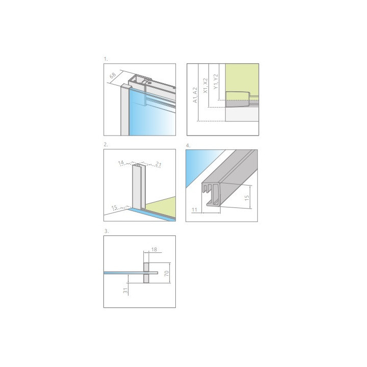 Front kabiny prysznicowej Radaway Espera Pro KDJ 100, lewy, 1000x2000mm, profil chrom