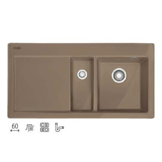 Zlewozmywak ceramiczny Franke MYTHOS 651-100 lewy - czarny mat