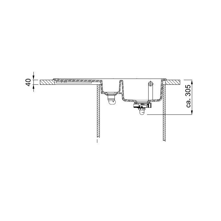 Zlewozmywak ceramiczny Franke MYTHOS 651-100 lewy - czarny mat