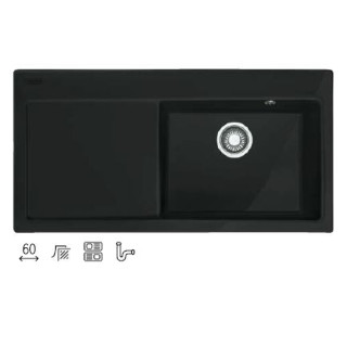 Zlewozmywak ceramiczny Franke MYTHOS 611-100 prawy - czarny mat