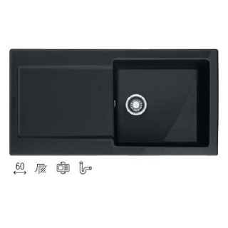 Zlewozmywak ceramiczny Franke MARIS 611-100 - czarny mat