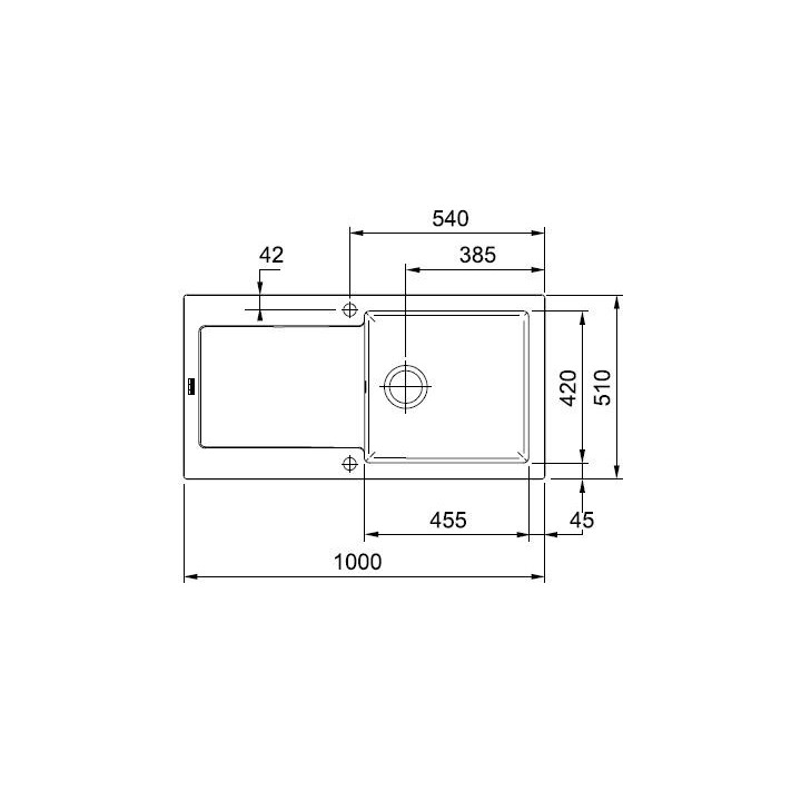 Zlewozmywak ceramiczny Franke MARIS 611-100 - czarny mat