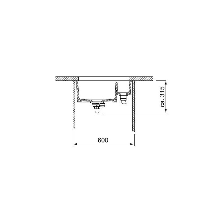 Zlewozmywak ceramiczny Franke KUBUS 160 - kremowy