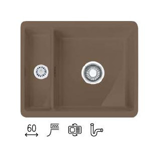 Zlewozmywak ceramiczny Franke KUBUS 160 - czarny mat