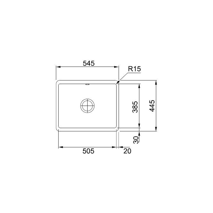 Zlewozmywak ceramiczny Franke KUBUS 110-50 - biały polarny