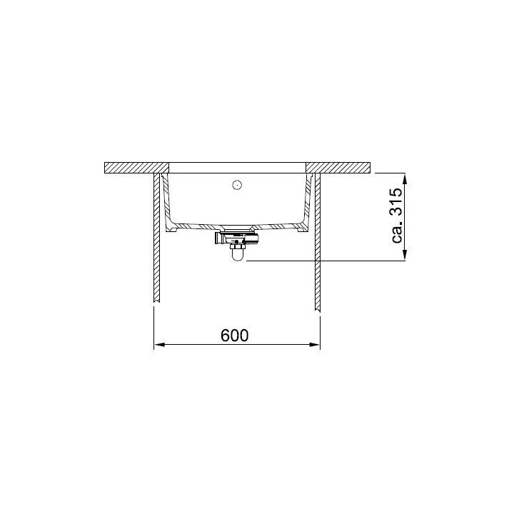 Zlewozmywak ceramiczny Franke KUBUS 110-50 - onyx