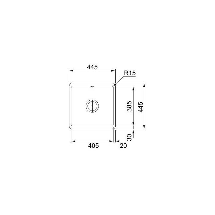 Zlewozmywak ceramiczny Franke KUBUS 110-40 - biały polarny