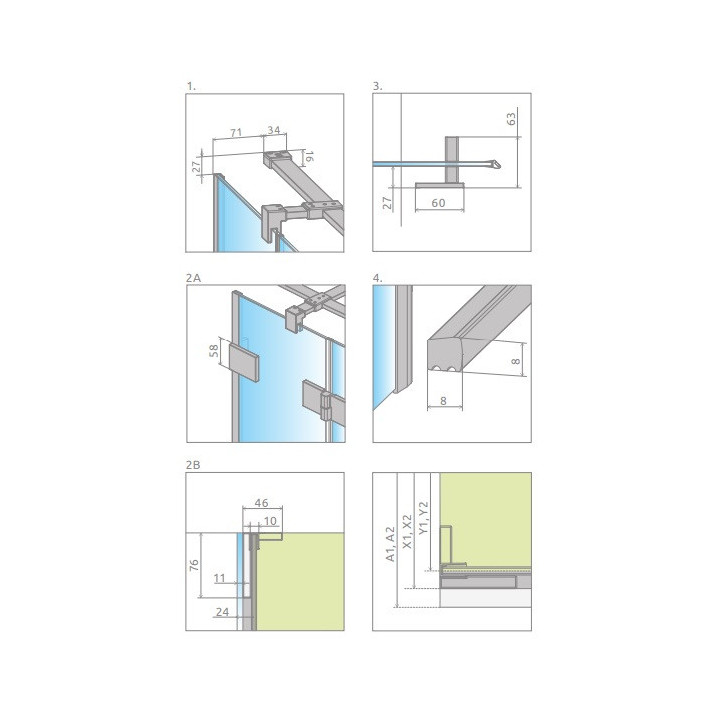 Drzwi prysznicowe do wnęki Radaway Espera Pro DWJ 160, prawe, 1600x2000mm, ciche domykanie, profil chrom