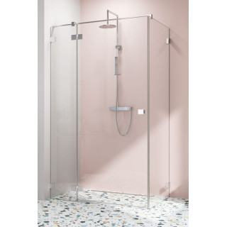 Część prawa kabiny Radaway Essenza Pro Black PDD, 1000x2000mm, szkło przejrzyste, złoty profil