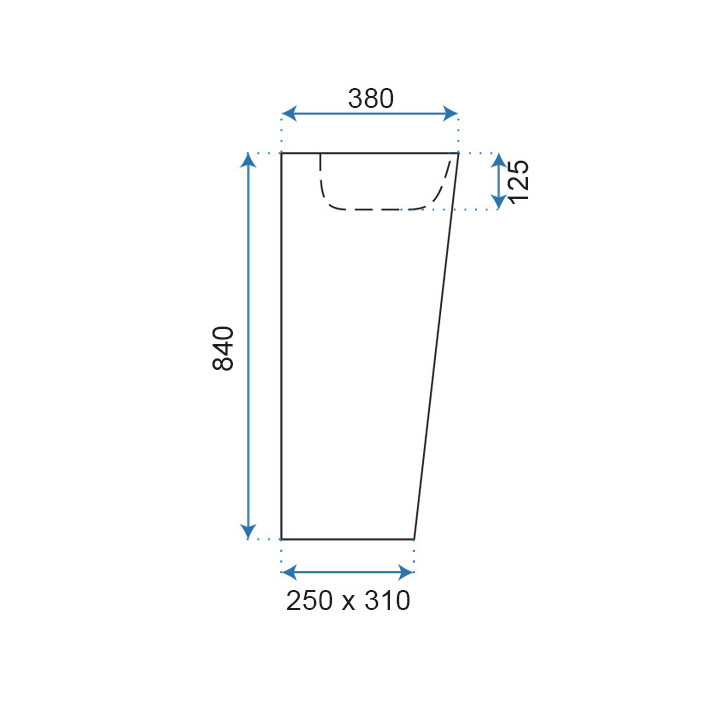 Umywalka wolnostojąca Rea Daria, 44x38cm, biała