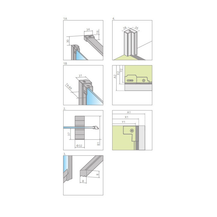 Drzwi do kabiny prysznicowej Radaway Nes 8 Black KDJ I 100, prawe, 1000x2000mm, czarny profil