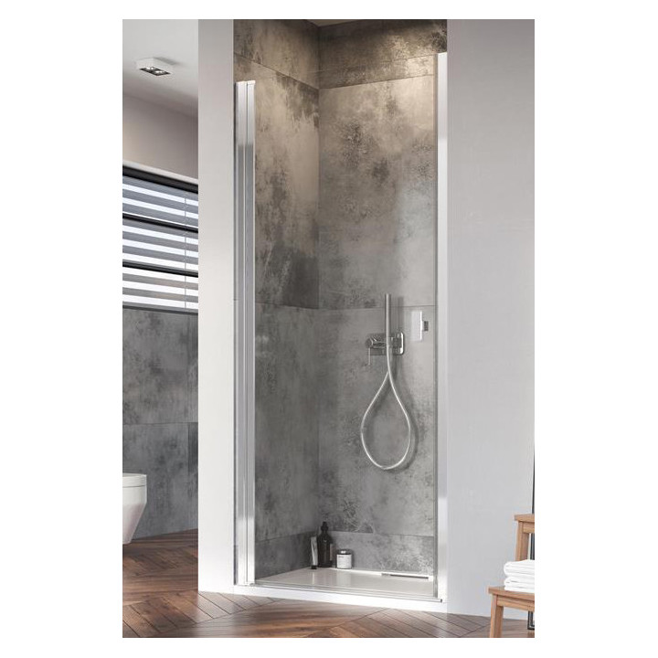 Front do kabiny prysznicowej Radaway Nes 8 Black KDS I 140,  drzwi lewe, szkło przejrzyste, 1400x2000mm, czarny profil