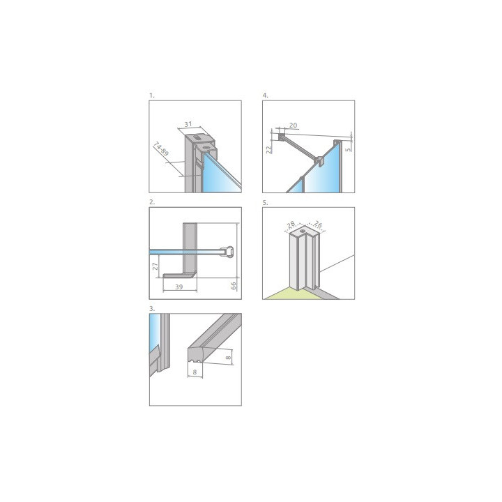 Front do kabiny prysznicowej Radaway Nes 8 Black KDS I 140,  drzwi lewe, szkło przejrzyste, 1400x2000mm, czarny profil