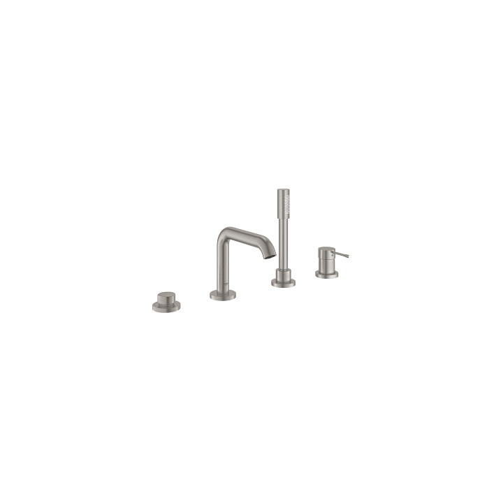 Bateria wannowa Grohe Essence, 4-otworowa, wys. 251 mm - stal nierdzewna