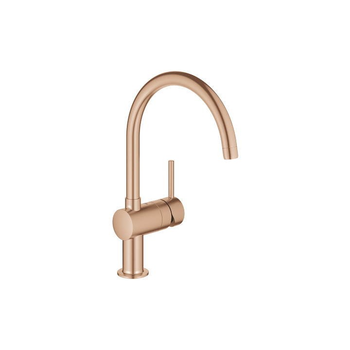 Bateria kuchenna z obrotową wylewką, jednouchwytowa Grohe Minta 1/2" - brushed warm sunset