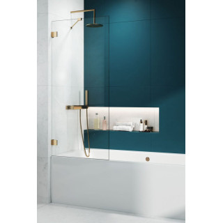 Parawan nawannowy Radaway Nes PND II 140, prawy, szkło przejrzyste, 140x150cm, profil chrom