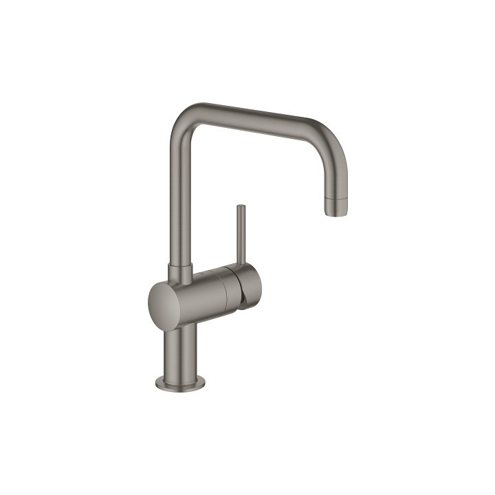 Jednouchwytowa bateria kuchenna z obrotową wylewką Grohe Minta, DN 15 - brushed hard graphite