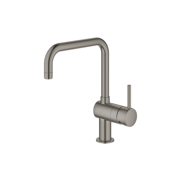 Jednouchwytowa bateria kuchenna z obrotową wylewką Grohe Minta, DN 15 - brushed hard graphite