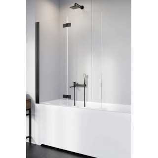 Parawan nawannowy Radaway Nes 8 Black PNJ I, prawy, szkło przejrzyste, 60x150cm, czarny profil