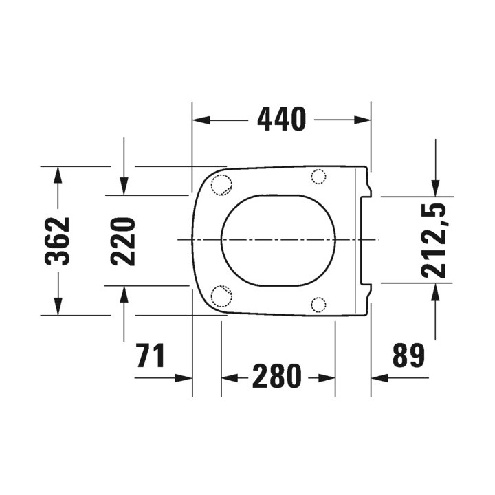 Deska WC Duravit DuraStyle Vital, 44x36cm, biała