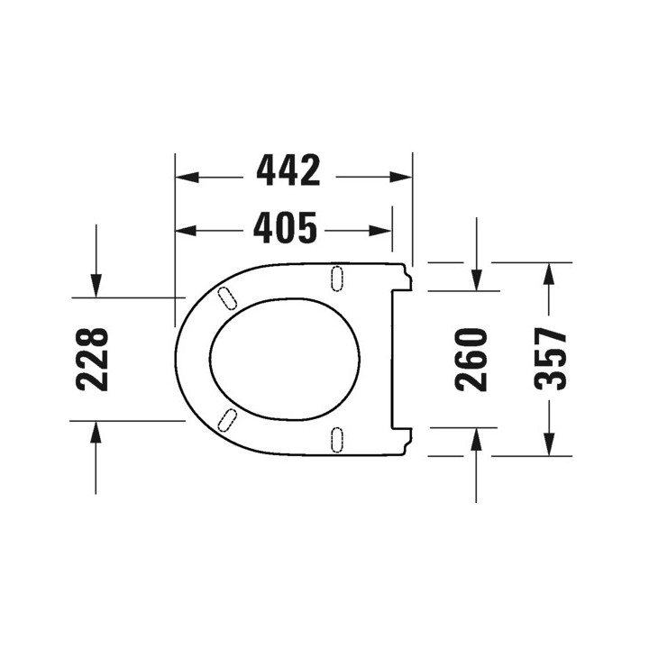 Deska WC Duravit DuraStyle Vital, 44x36cm, biała