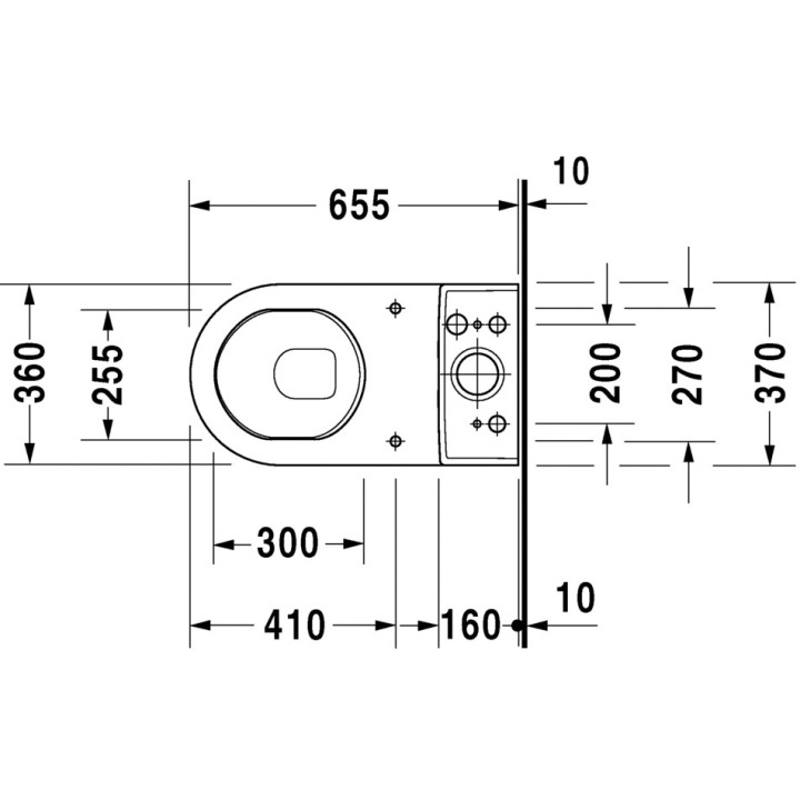 Miska WC stojąca Duravit Starck 3, 56x36cm, HygieneGlaze, biała
