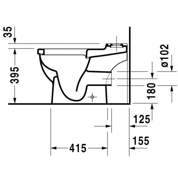 Miska WC stojąca Duravit Starck 3, 66x36cm, HygieneGlaze, biała
