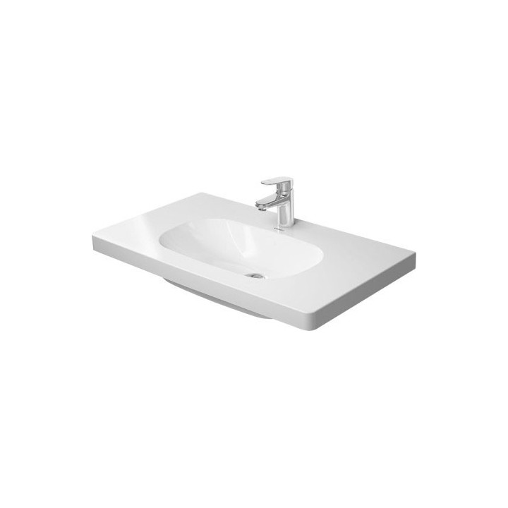 Umywalka meblowa Duravit D-Code, 85x48cm, jeden otwór pod baterię, biała