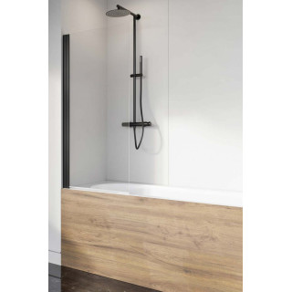 Parawan nawannowy Radaway Nes 8 Black PNJ I, prawy, szkło przejrzyste, 80x150cm, czarny profil