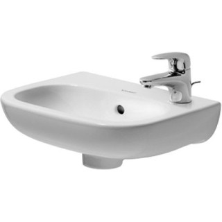 Umywalka ścienna Duravit D-Code Med, 85x48cm, bez otworu pod baterię, biała