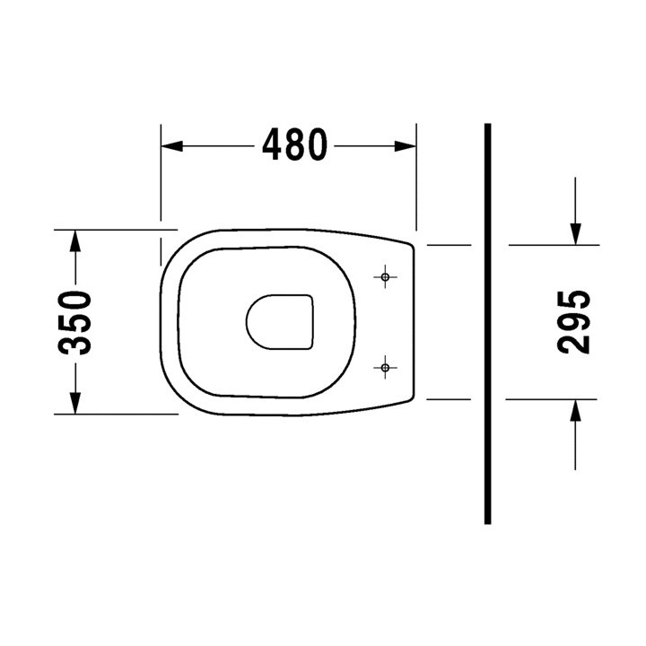 Miska stojąca Duravit D-Code, 48x35cm, odpływ poziomy, HygieneGlaze, biała