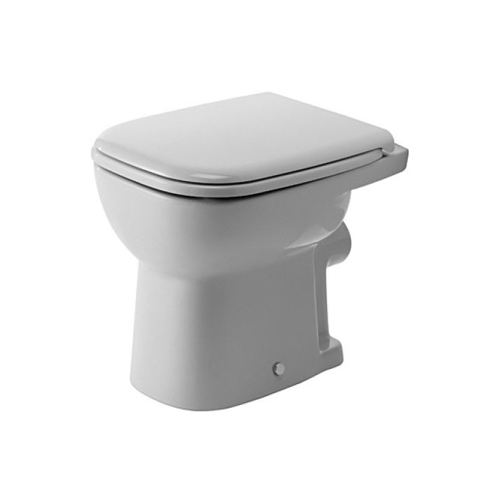 Miska stojąca Duravit D-Code, 48x35cm, odpływ poziomy, HygieneGlaze, biała