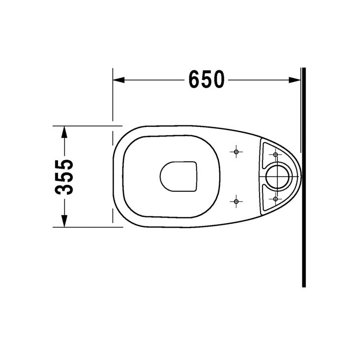 Miska stojąca Duravit D-Code, 65x36cm, odpływ pionowy, HygieneGlaze, biała