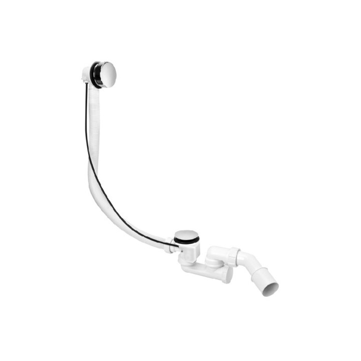 Syfon wannowy McAlpine z korkiem automatycznym chrom premium kwadrat - sanitbuy.pl